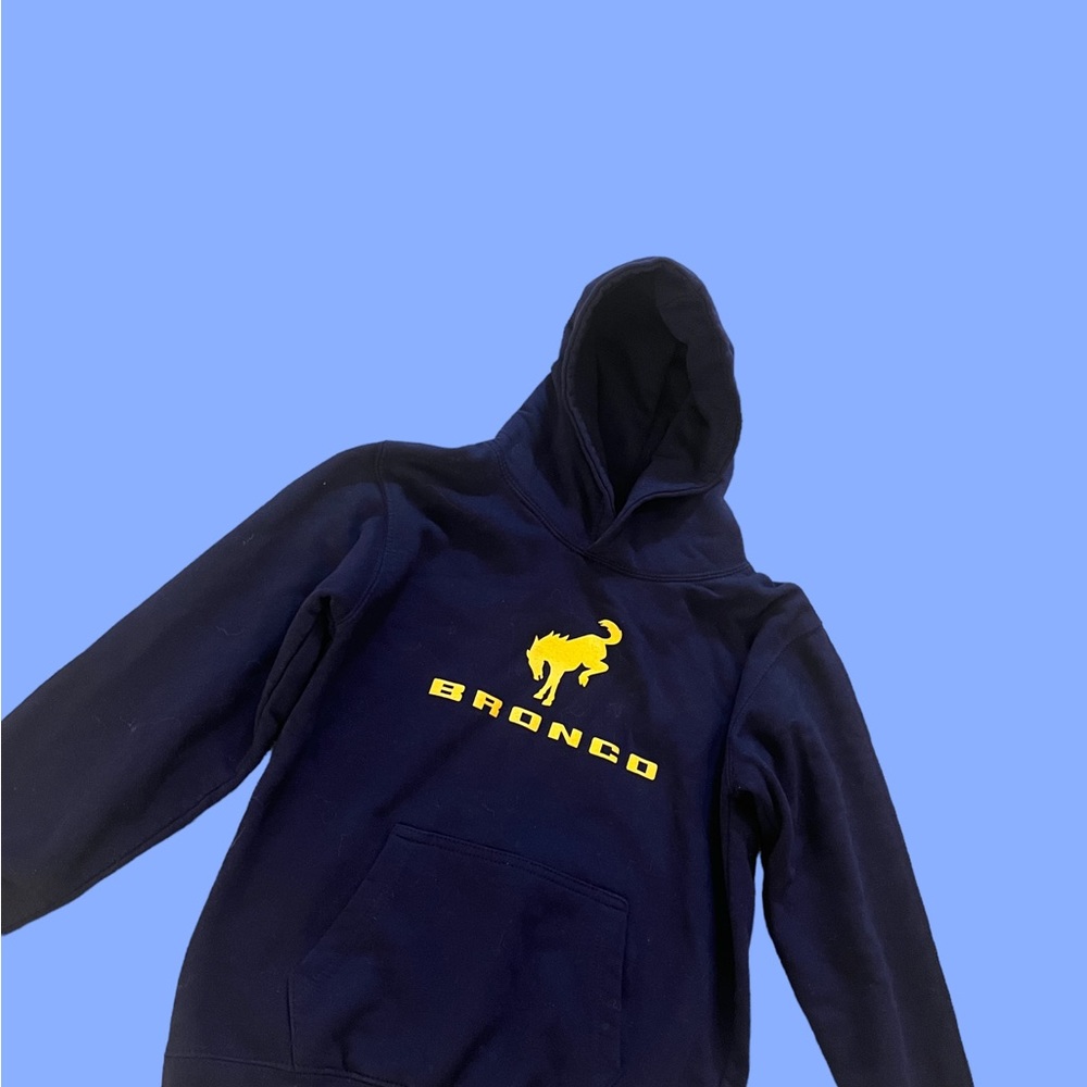 Youth Boy’s Navy Bronco Hoodie / Sweatshirt